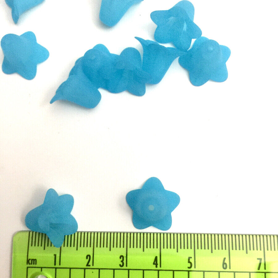 30x Large Frosted or Opaque Acrylic Flower Bead Caps 17x12mm - Pick Your Colour