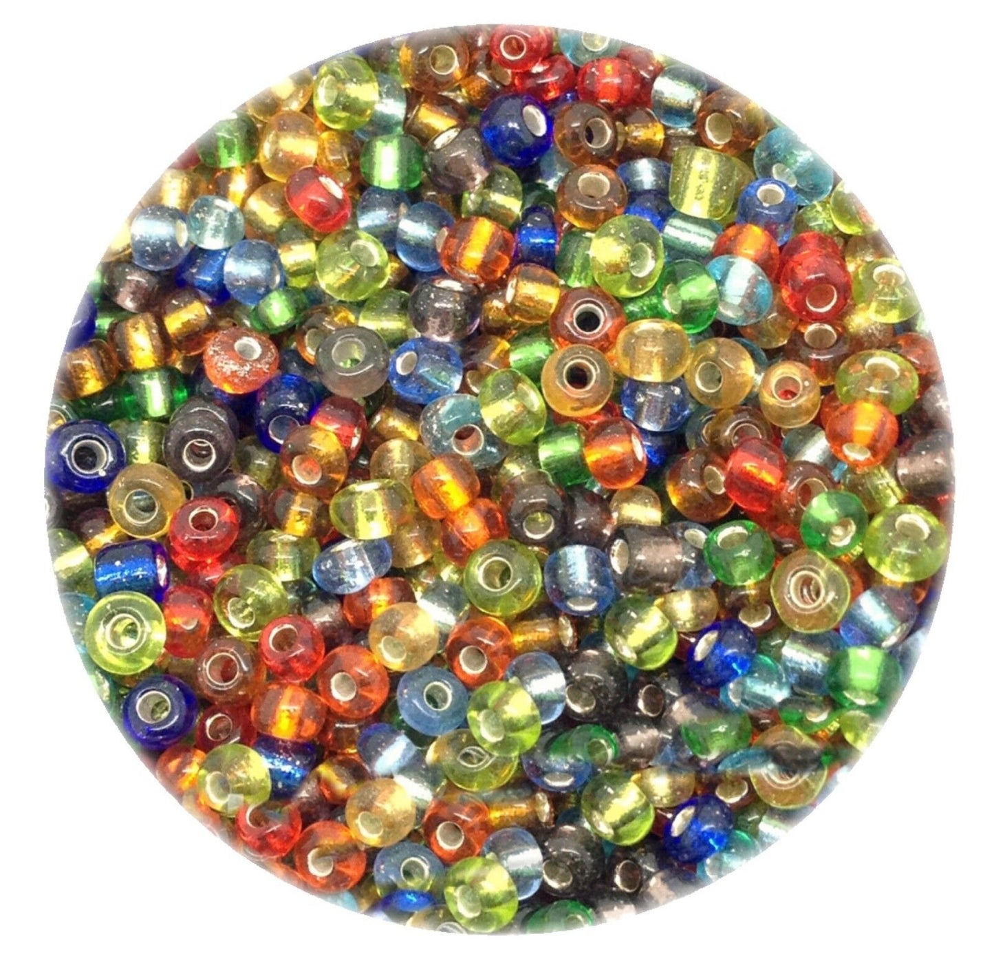 3000+ Glass 2mm Seed Beads Silver Lined - Pick your Colour