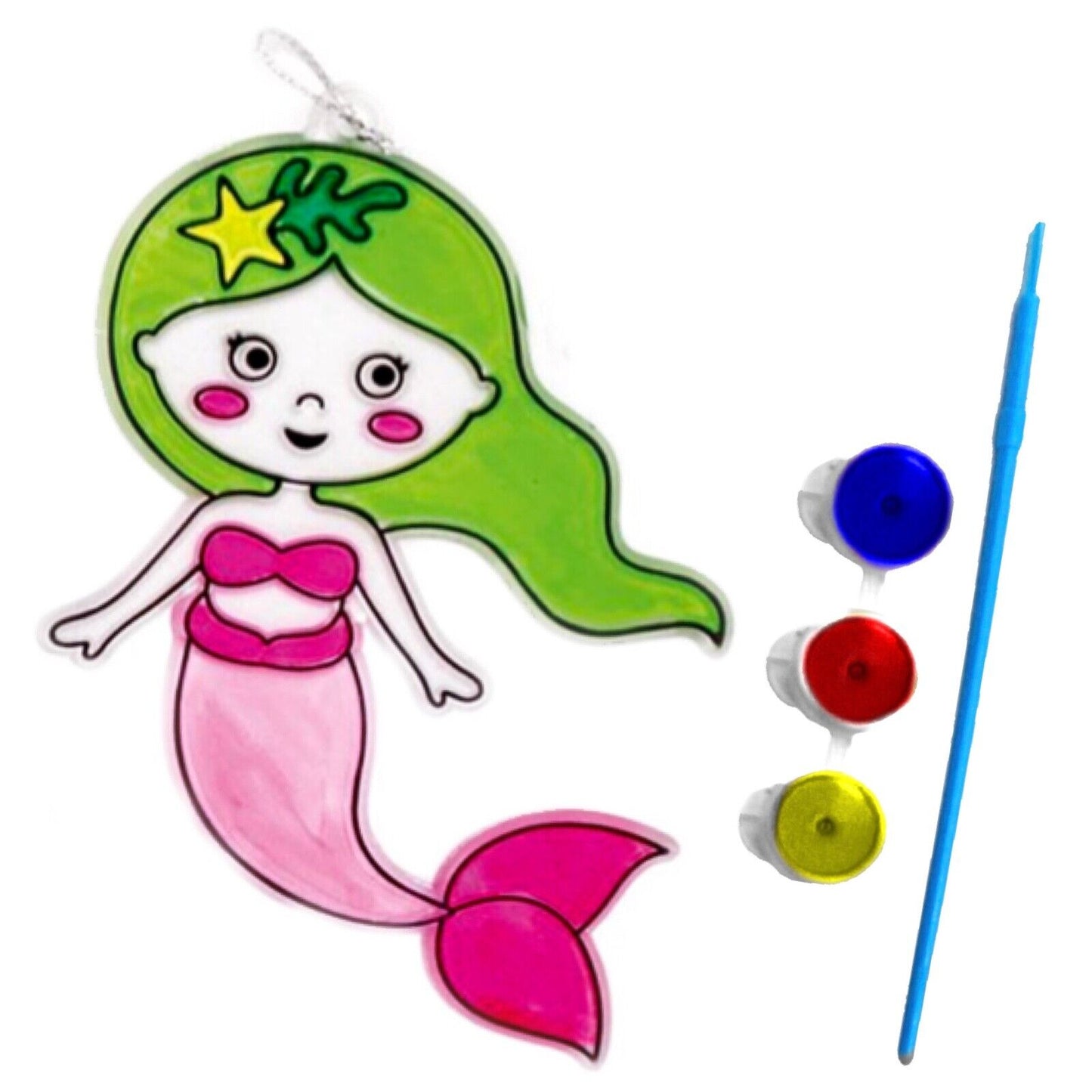 1x Cute Animals or Mythical Creatures Paint Your Own Suncatcher DIY Kit