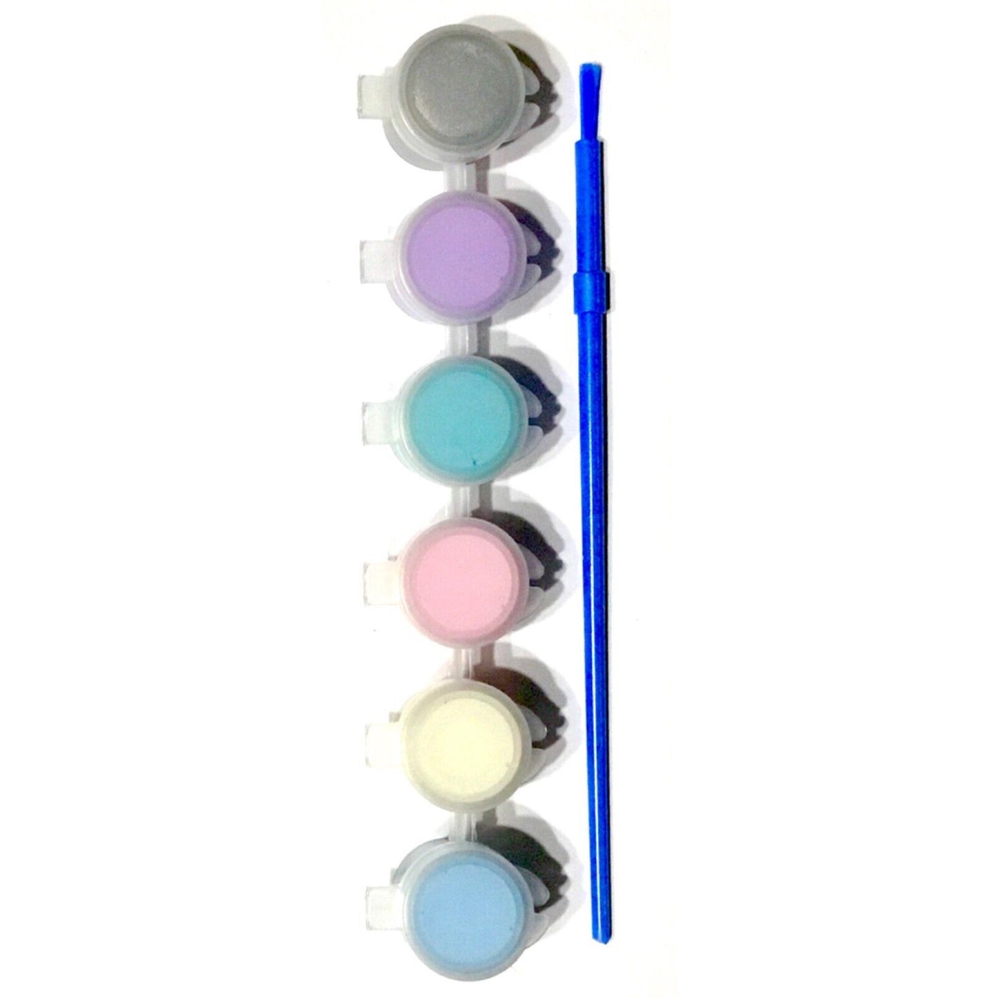 1x Set of 6 Mini Ready Mix Paint Pots w/ Brush - Pick you Colour Theme