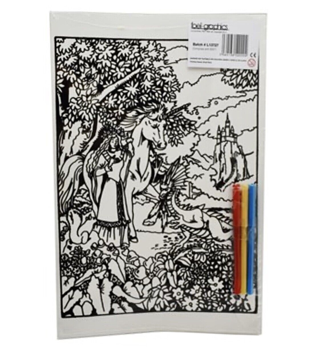 1x Big A3 Colouring Board with Free Fibre Pens and Crayons - Choose your Design