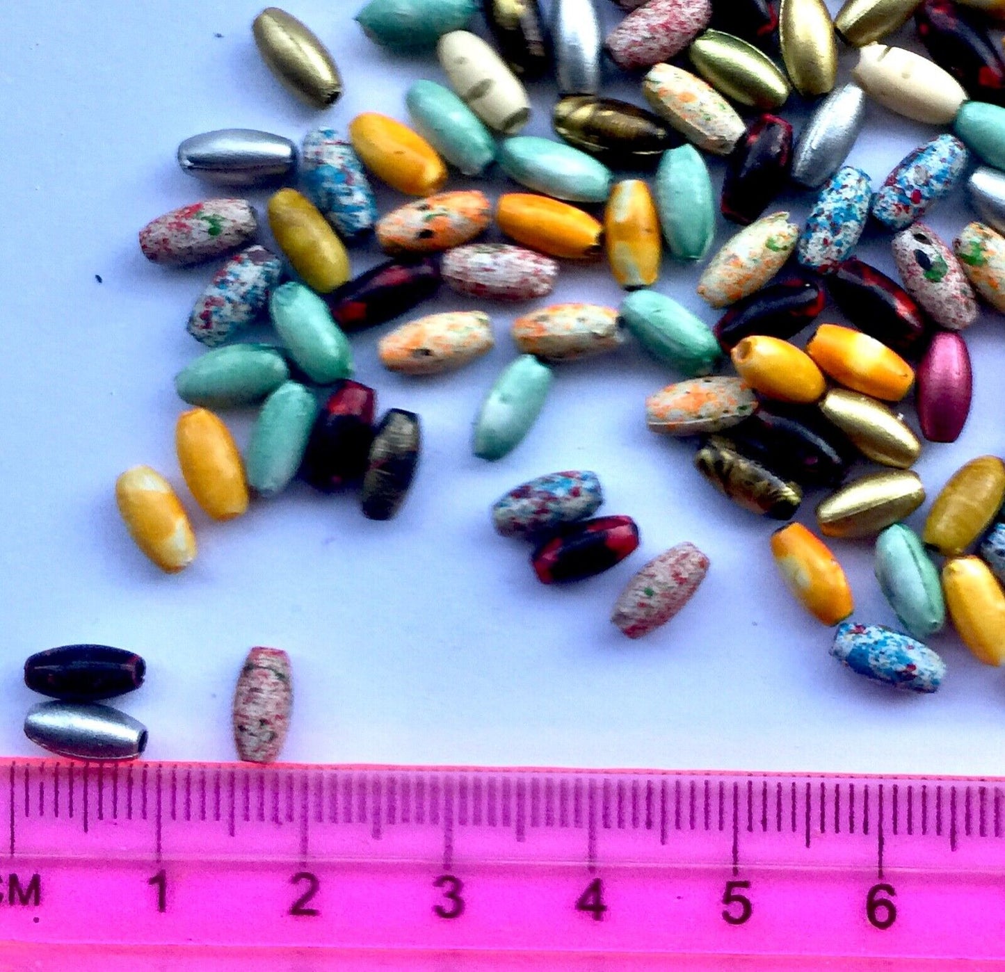 200pcs Rice Pearl 8mmx4mm Acrylic Beads for Jewellery and Sewing Craft