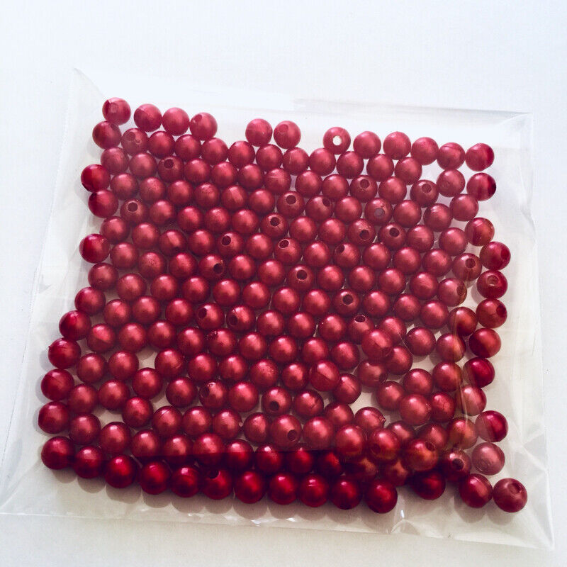 200x Acrylic 6mm Faux Pearl Beads - Choose Your Colour