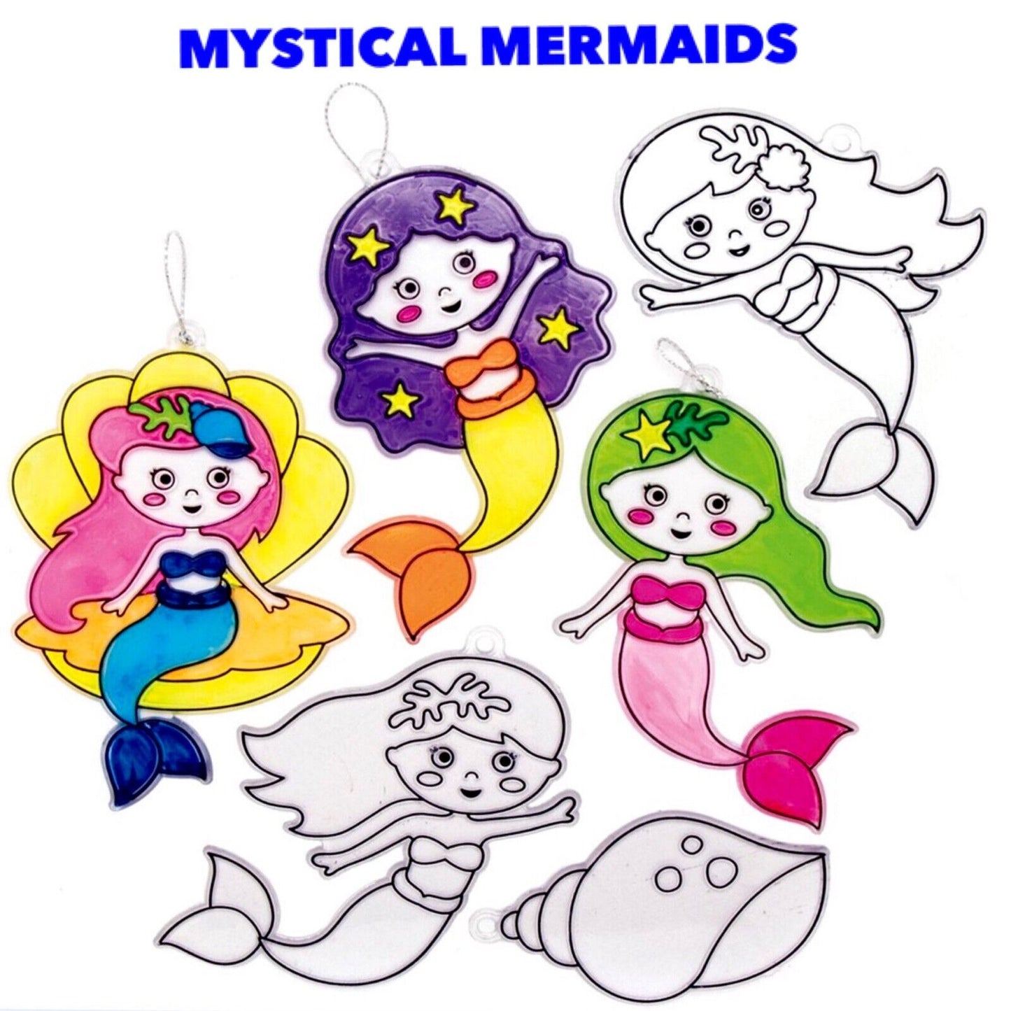 1x Cute Animals or Mythical Creatures Paint Your Own Suncatcher DIY Kit