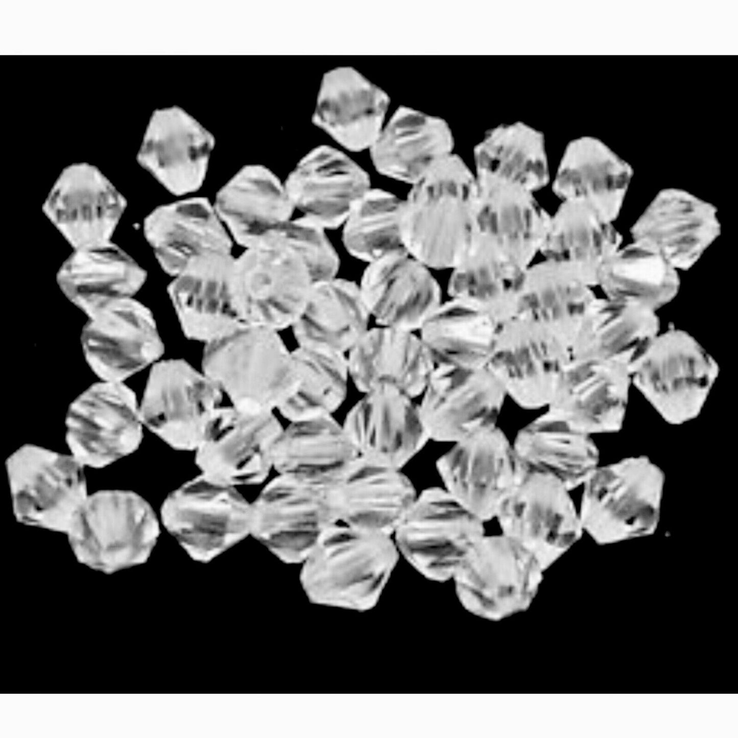 1000pcs Multi Colour Small 4mm Acrylic Bicone Beads
