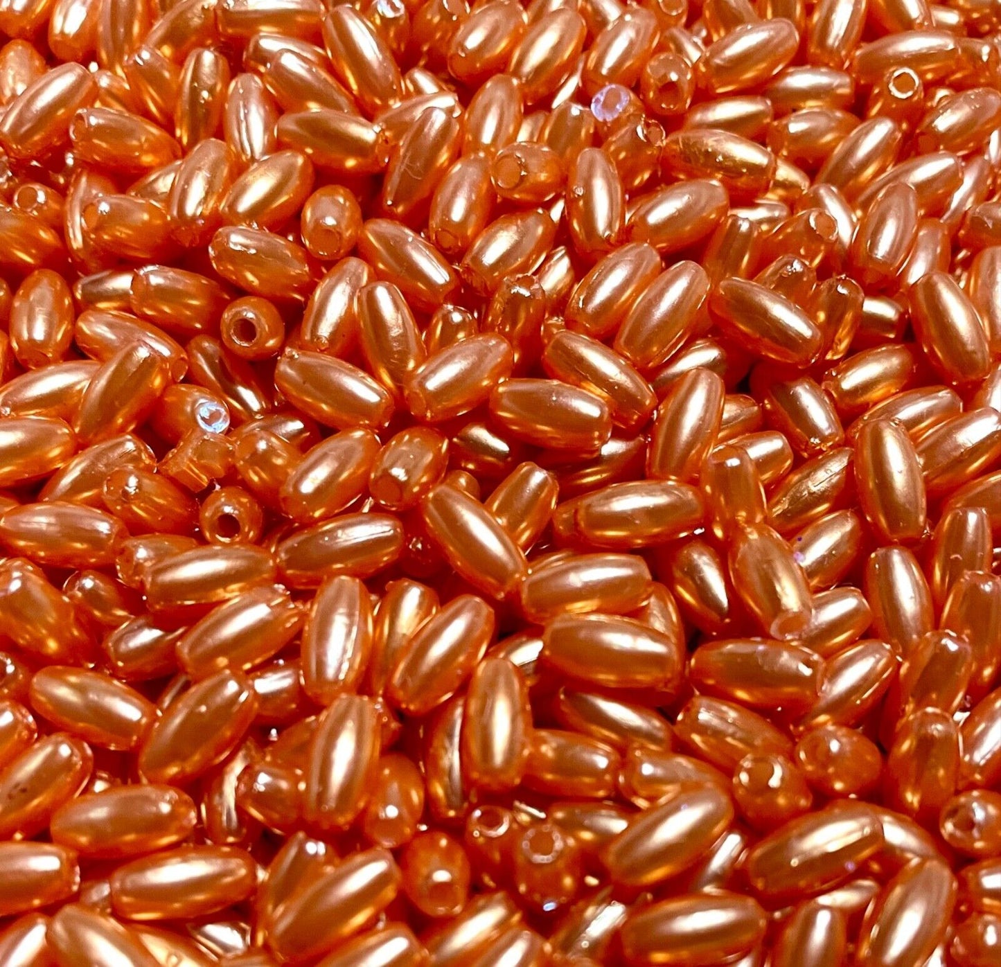 200pcs Rice Pearl 8mmx4mm Acrylic Beads for Jewellery and Sewing Craft