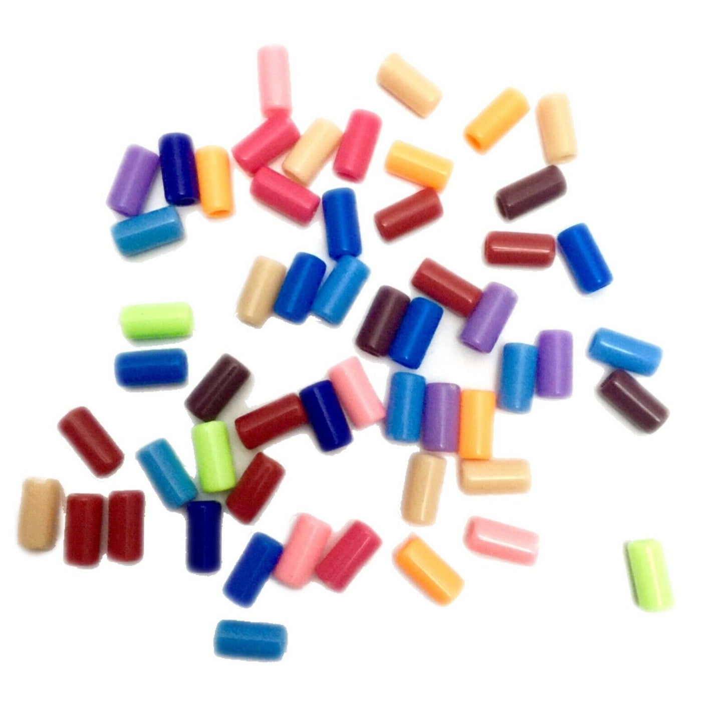 200x Acrylic Barrel Tube Beads 9mmx4mmm - Choose Your Colour