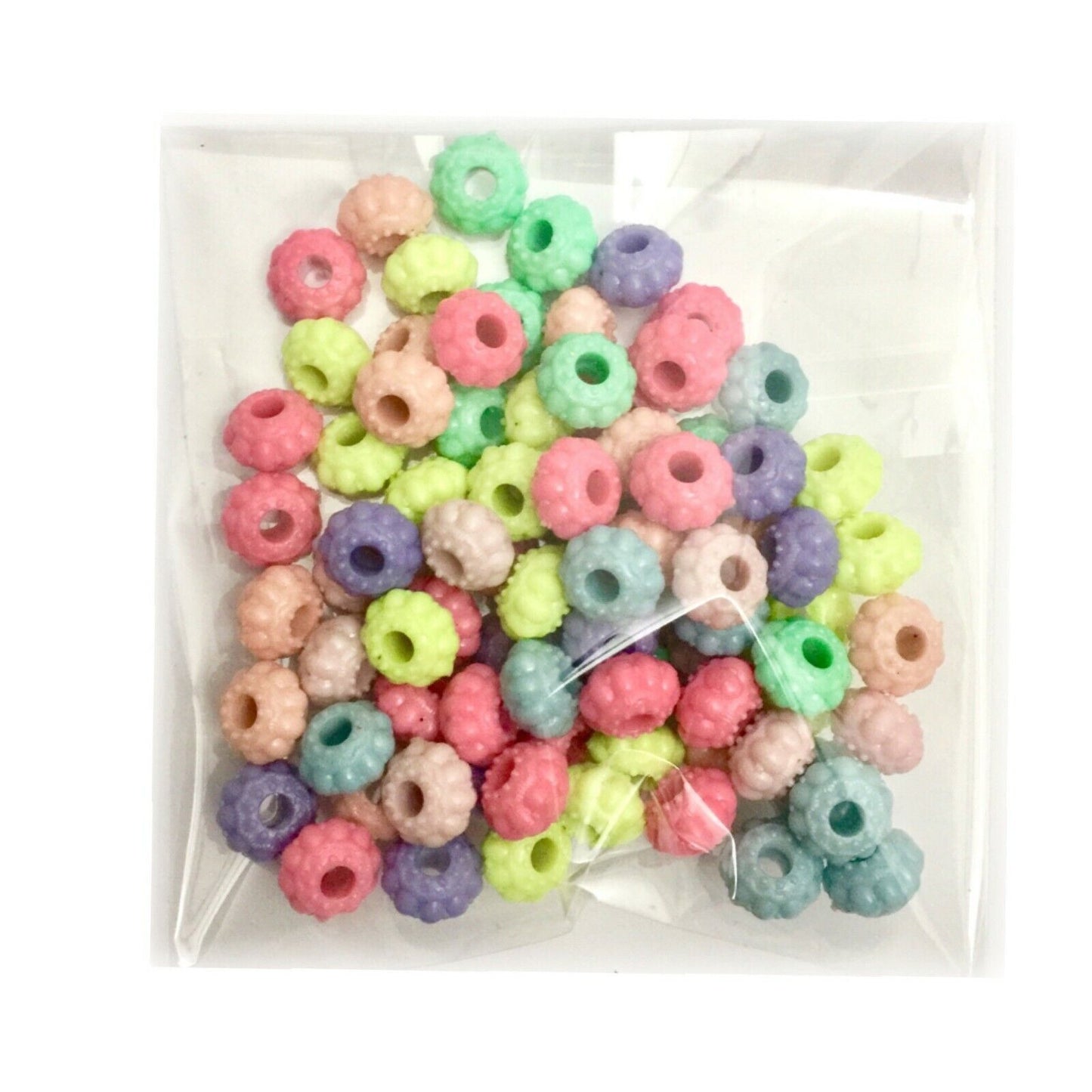 100x Mix Coloured Mix Style Large Hole Fancy Beads - Choose your Style