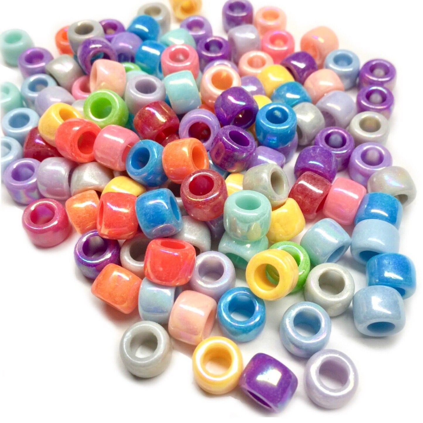 100x Smooth No Joint No Lines High Quality Pony Beads - Choose Your Colour