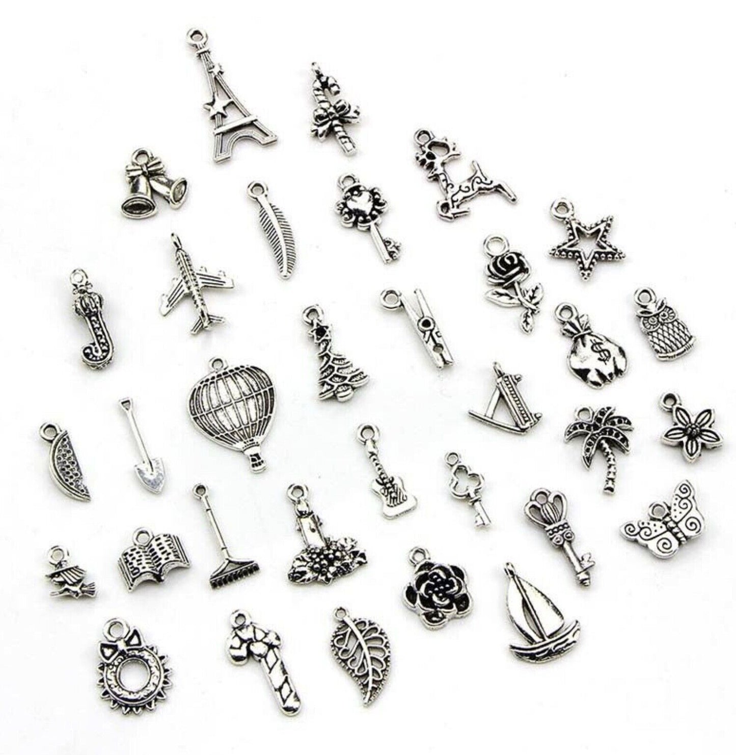 30x Mix Random Design Antique Tibetan Style Metal Charms & Pendants