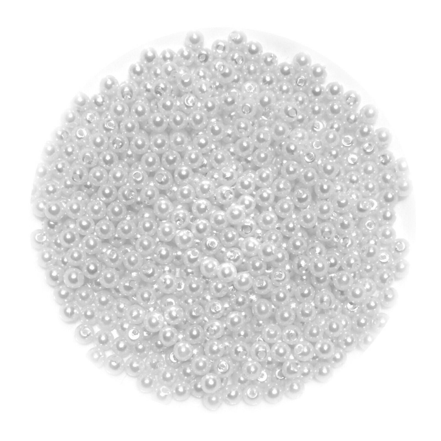 500x Acrylic 4mm Pearl Beads for Jewellery Making - Pick Your Colour