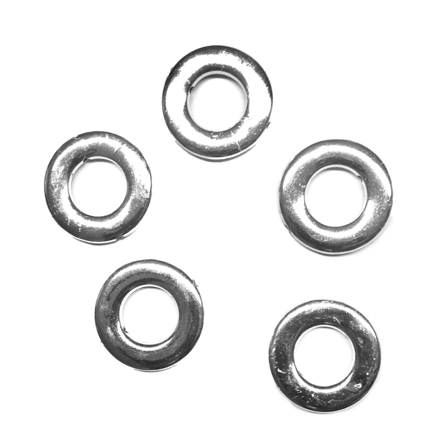 10x Acrylic 30mm Circle Ring Bead Frames (Fits 15mm Beads) - Gold or Silver