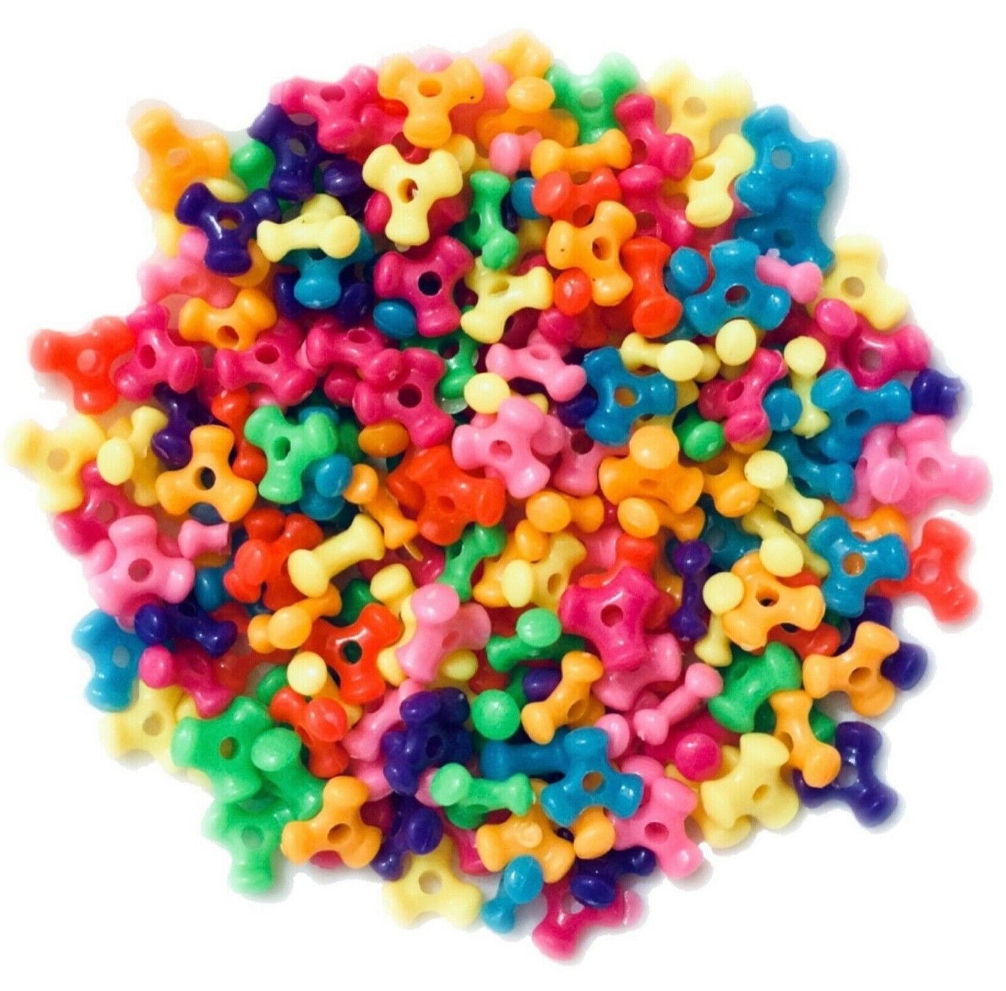 200x Mix Colour 10mm Tri-Beads for Jewellery Craft Making - Choose Your Colour