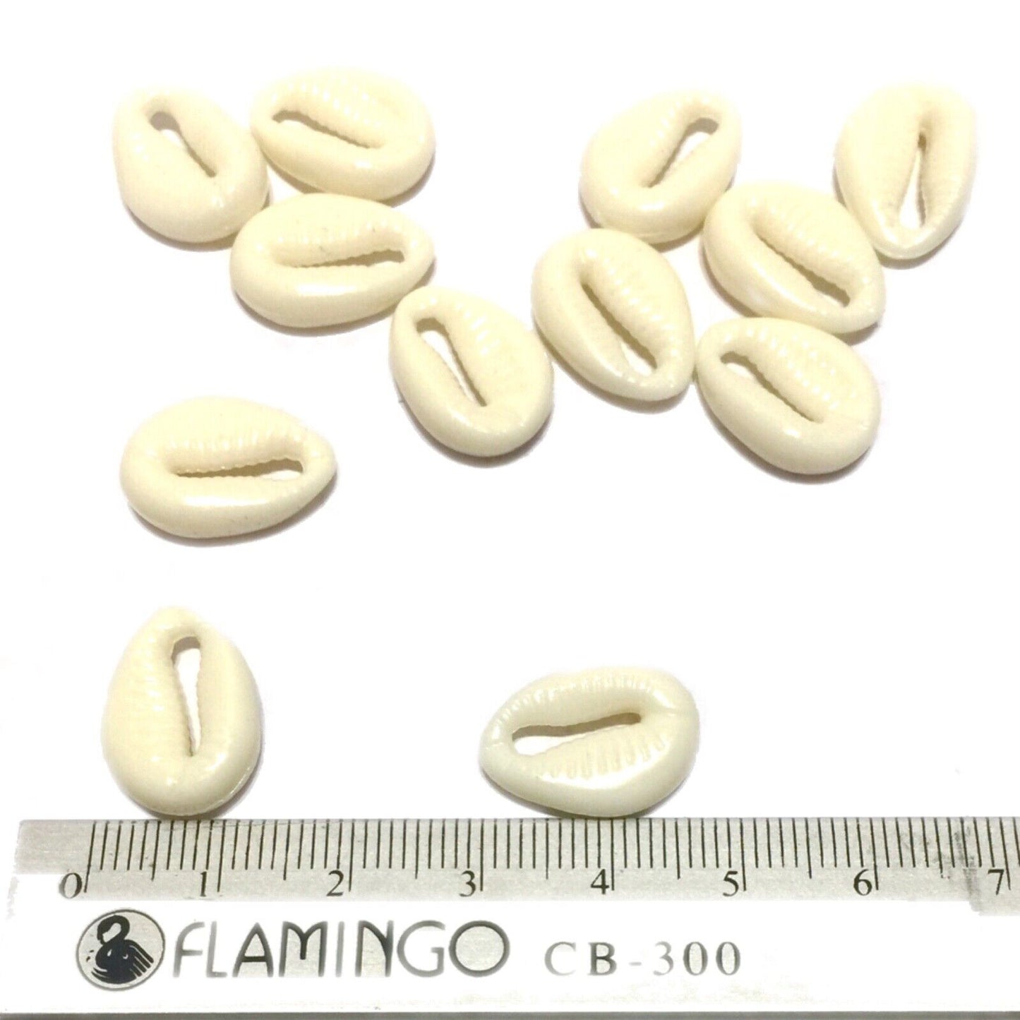 50x/100x Acrylic Cowry Shell Charm Beads