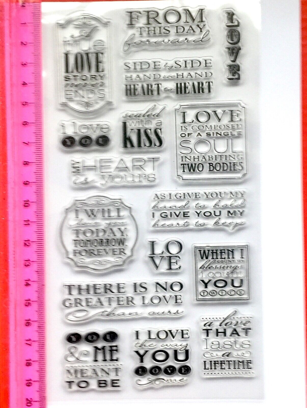 Card Making Scrapbooking Silicon Clear Stamp Set - Pick your Design