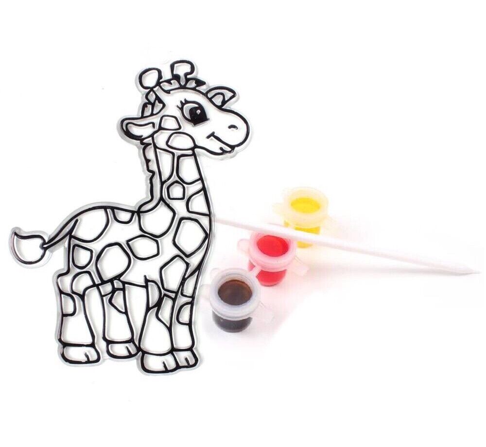 1x Cute Animals or Mythical Creatures Paint Your Own Suncatcher DIY Kit