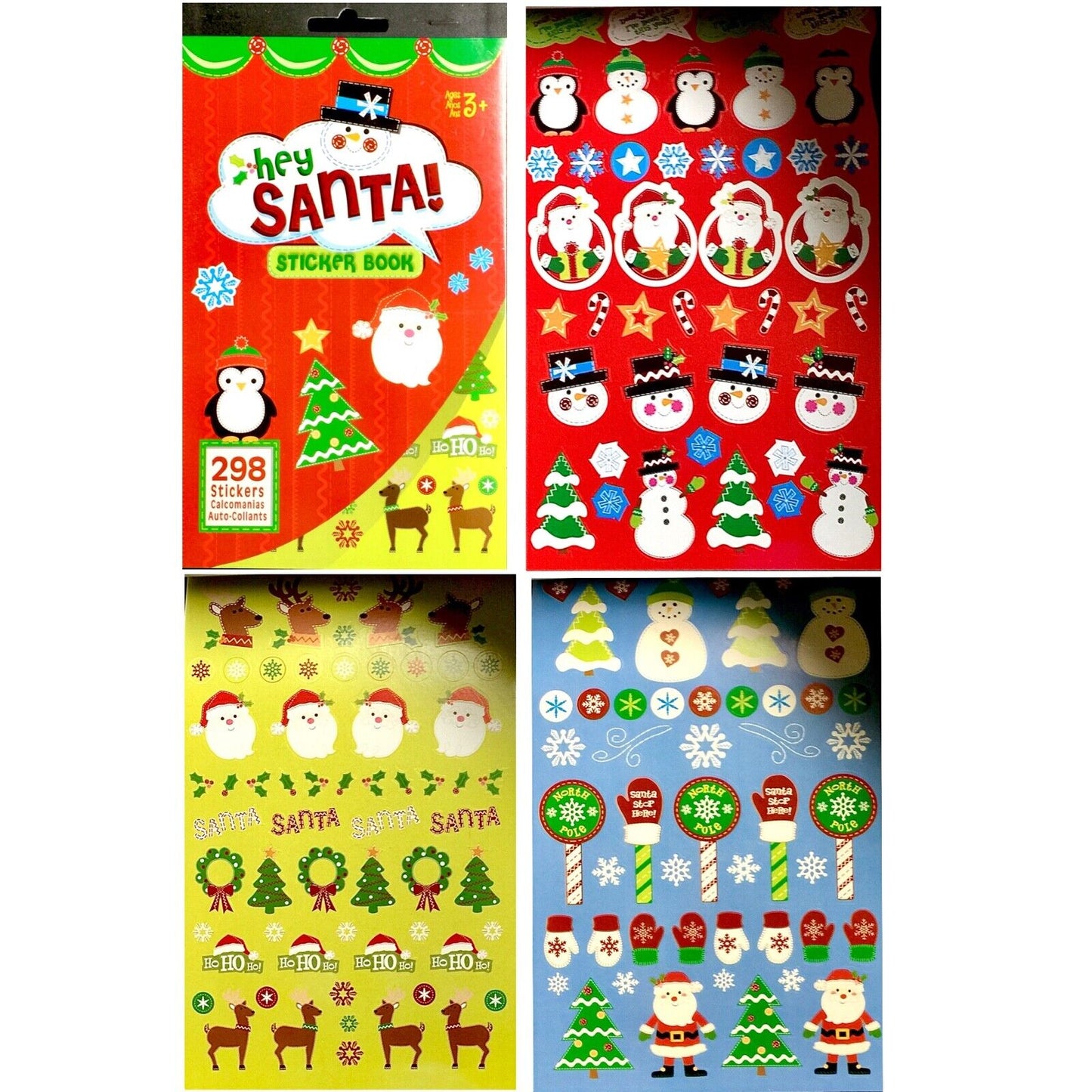 1 Pad Christmas Holiday Die-Cut Sticker Book - Choose Your Design