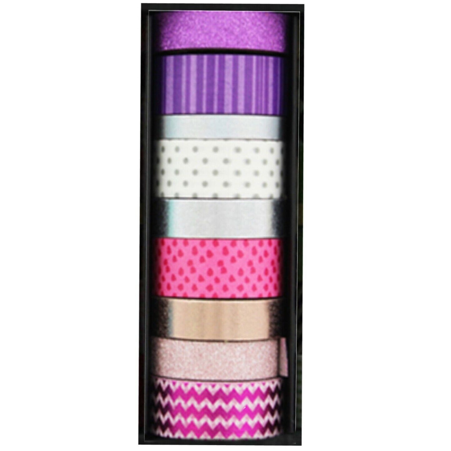 8x Roll Multi Colour Mix Sizes Mix Design Patterned Washi Tape