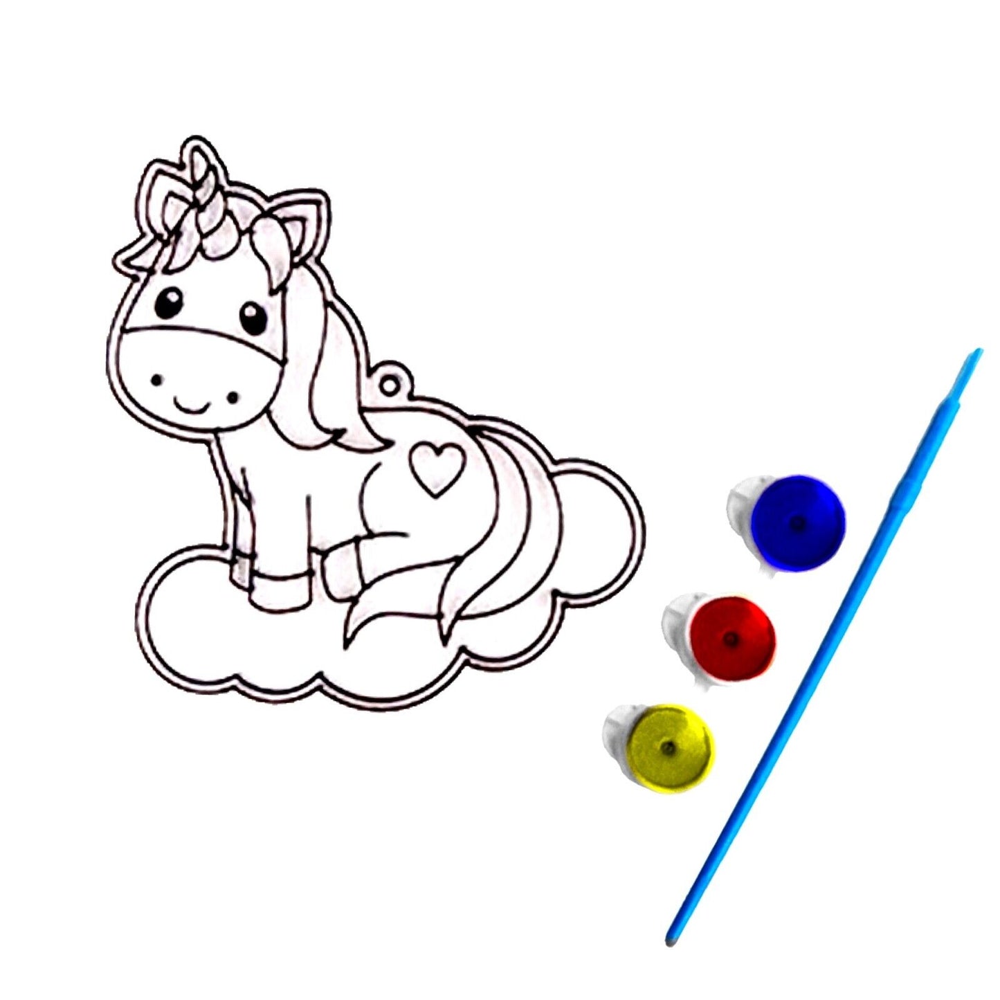 1x Cute Animals or Mythical Creatures Paint Your Own Suncatcher DIY Kit