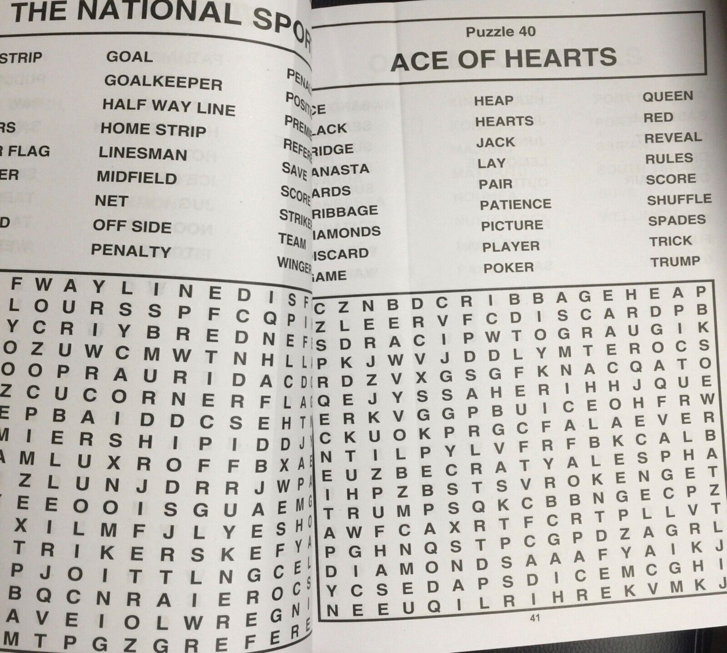 1x A4 Sharp Text 76 White Pages pages Word Search