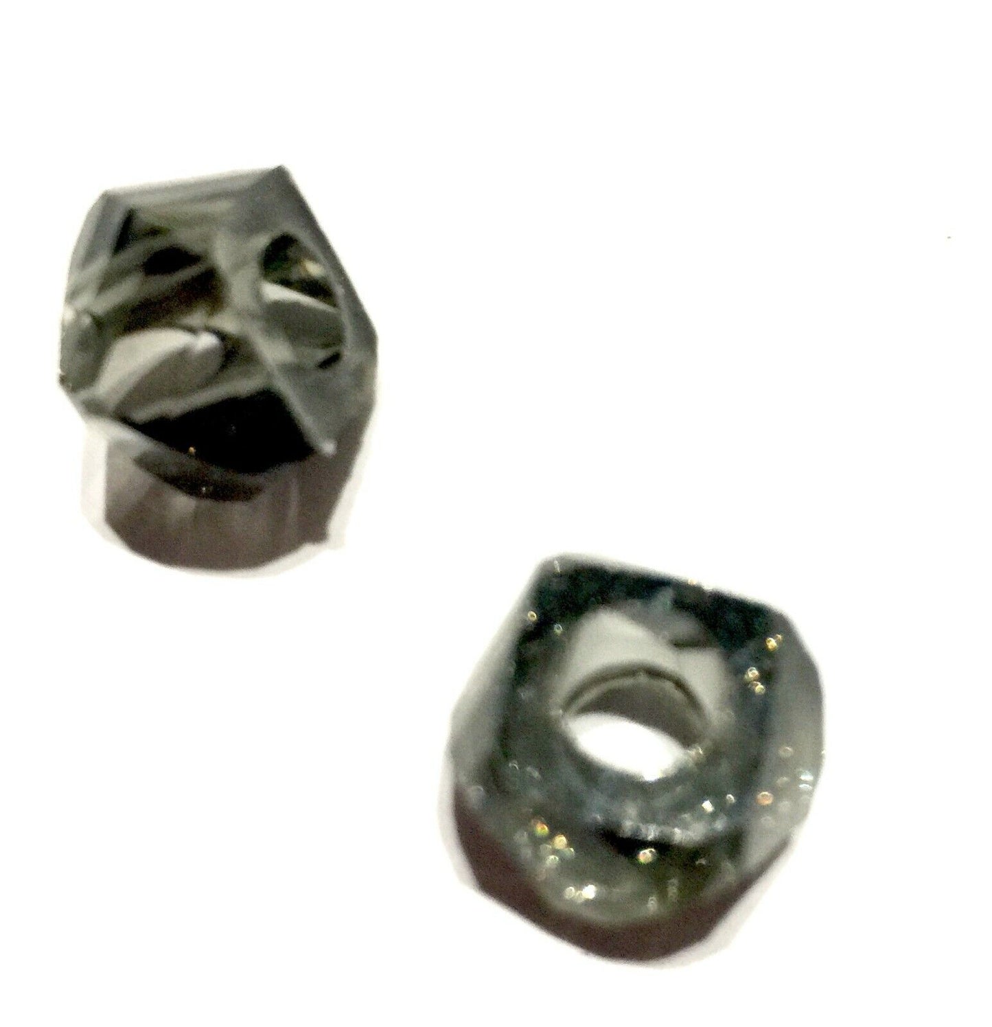 25x Large Hole Faceted 8MMx13mm Acrylic Beads for Jewellery Making