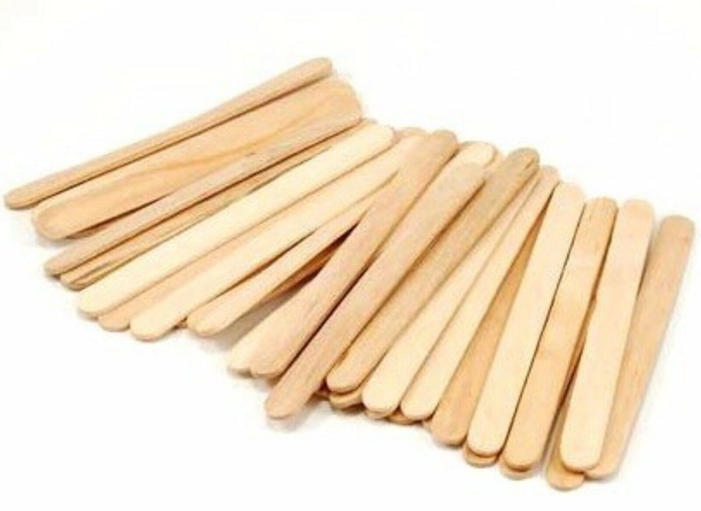 50x Wooden Popsicle Craft Stick - Pick Your Colour