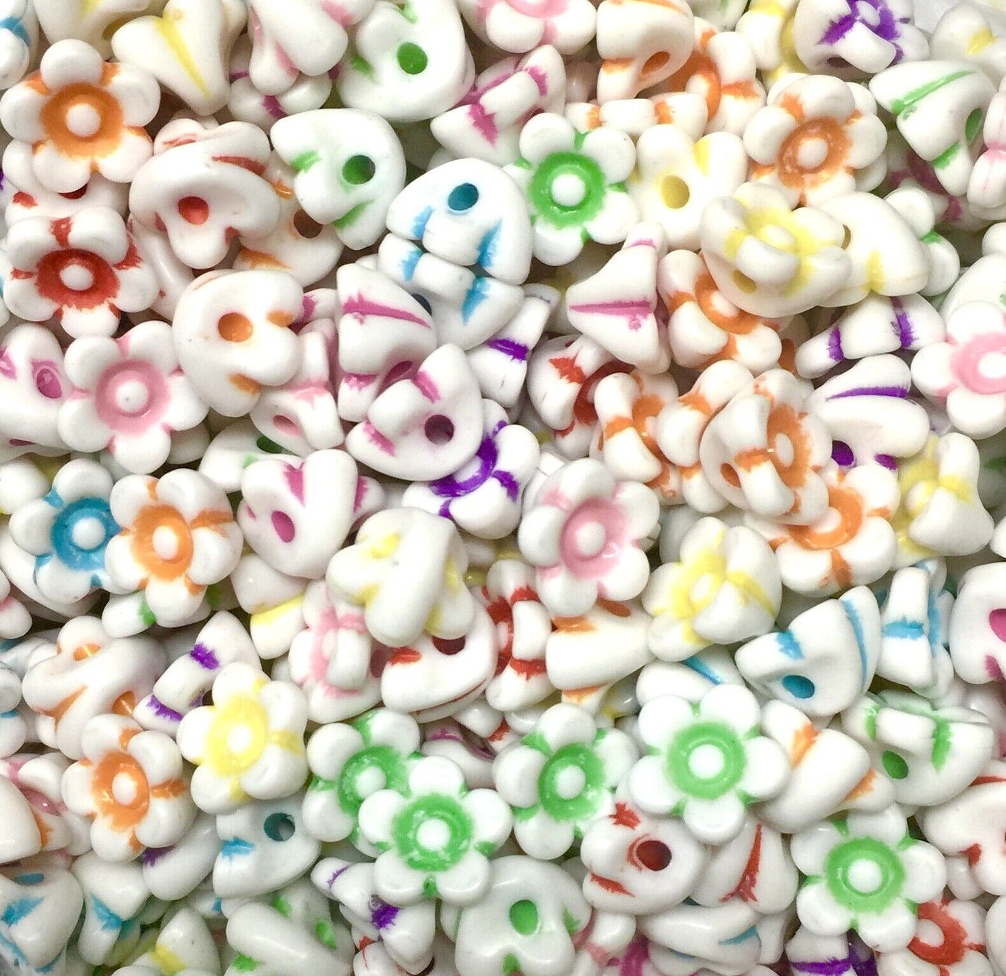 100 pcs Flowers and Butterfly Acrylic Charm and Beads - Pick Your Design
