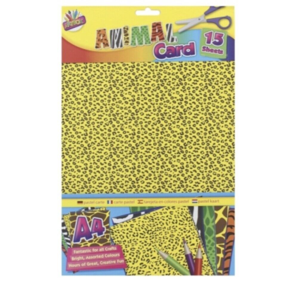 15x Sheets of A4 Coloured Activity Card Craft - Bright, Neon, Pastel, Black etc.