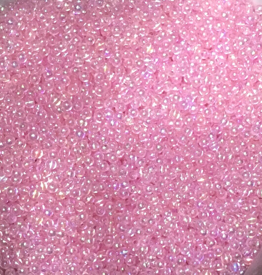 1000x Tiny 3mm Acrylic Faux Pearl Beads for Jewellery Making - Pick Your Colour