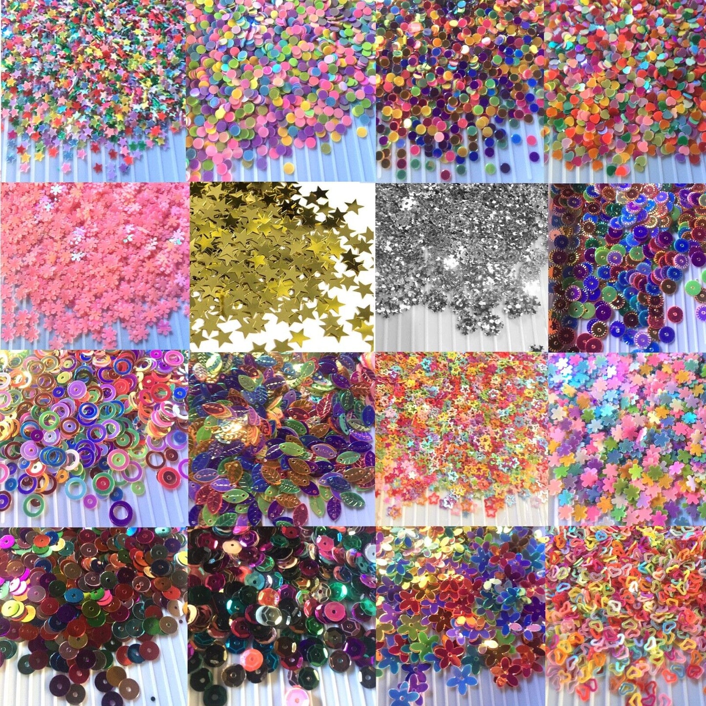 10g Multi Style Multicolour Tiny Sequins for Shaker Cards Making & Other Crafts