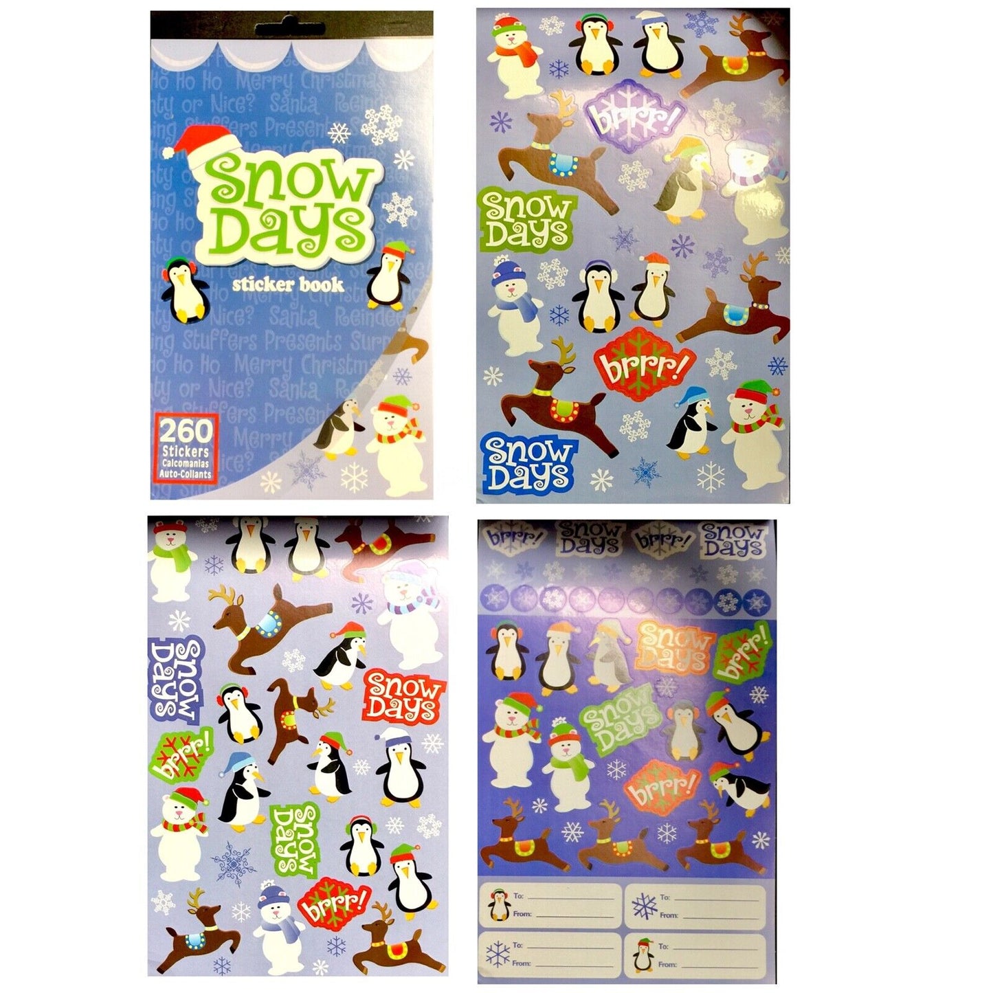1 Pad Christmas Holiday Die-Cut Sticker Book - Choose Your Design