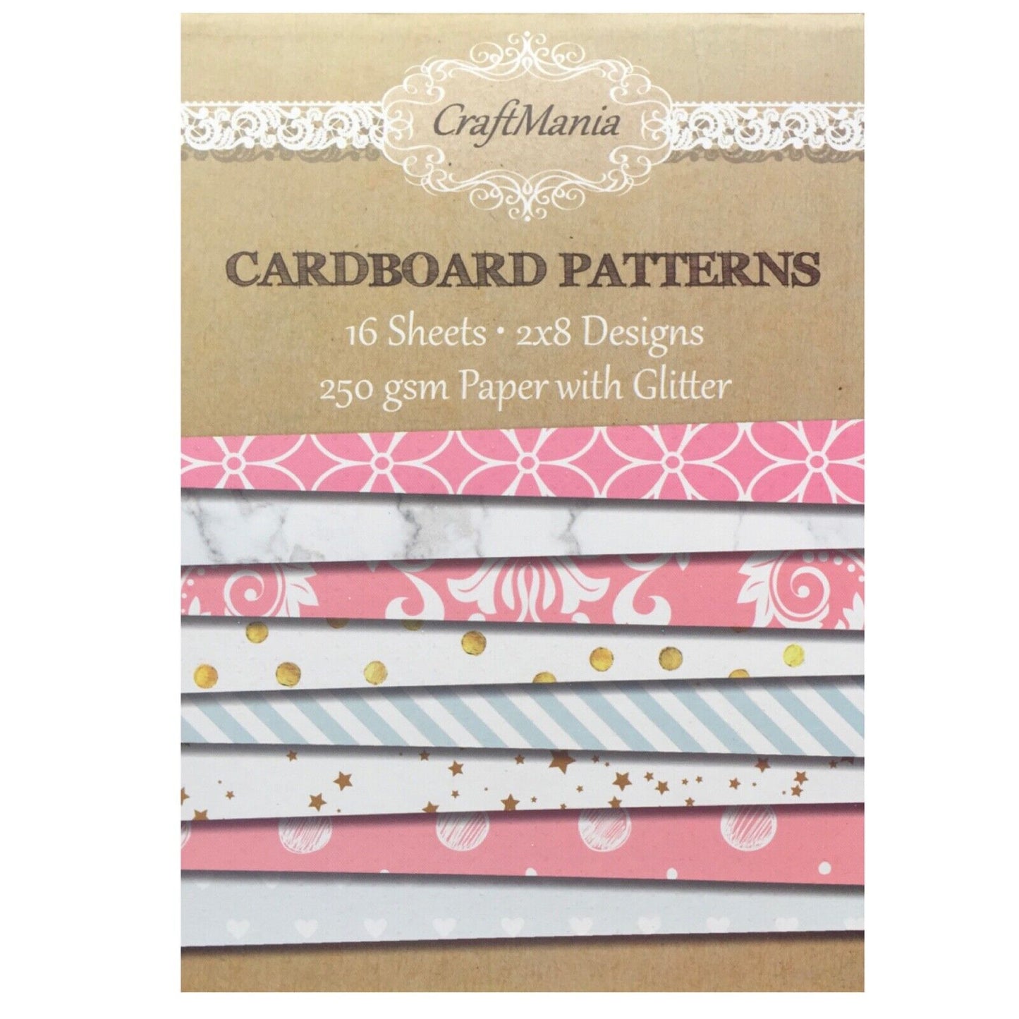 Craftmania Mixed Card Patterns 250gsm Design Pad - Choose Your Theme