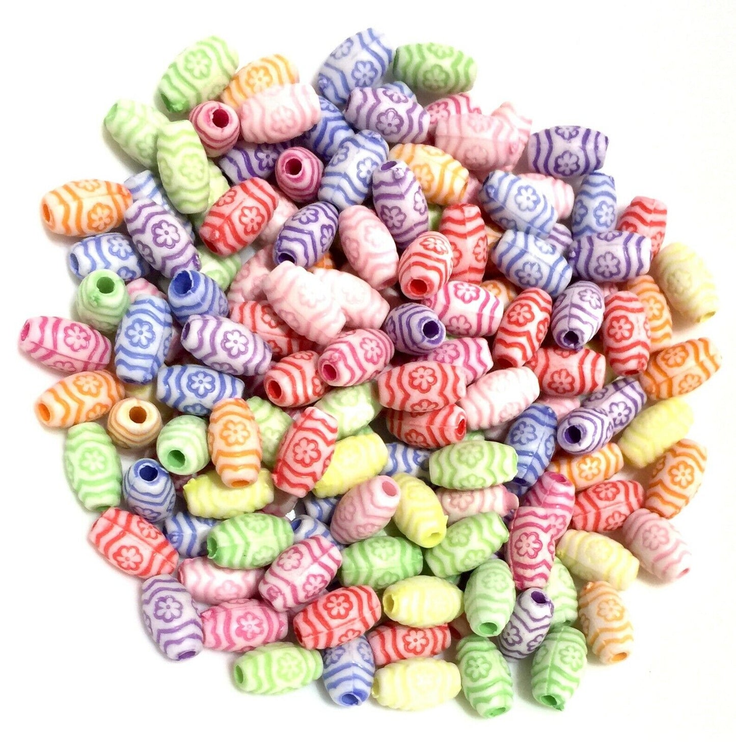200x Rondelle or Tubular Acrylic Spacer Beads - Pick Your Style