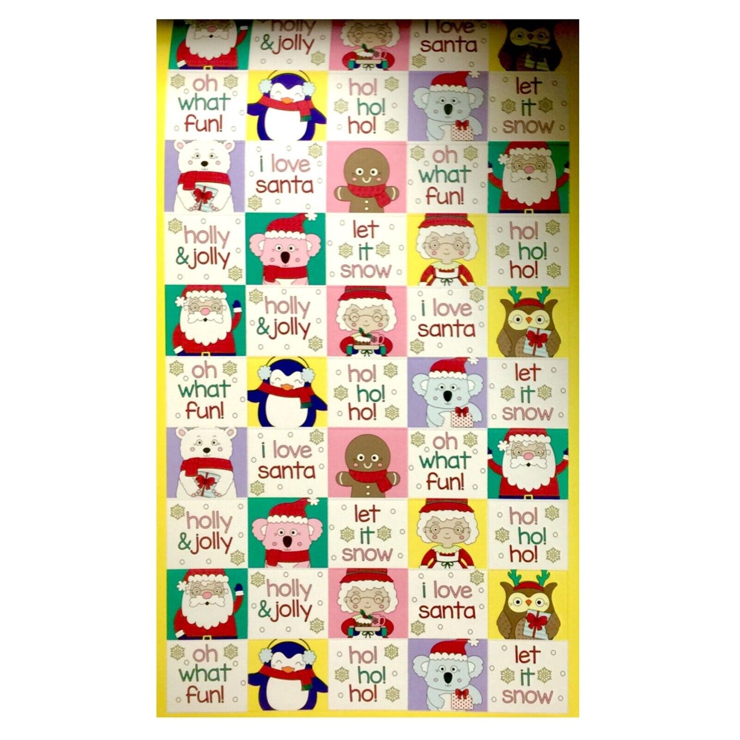 6x Sheet Christmas Holiday Die-Cut Sticker Book - Choose Your Design