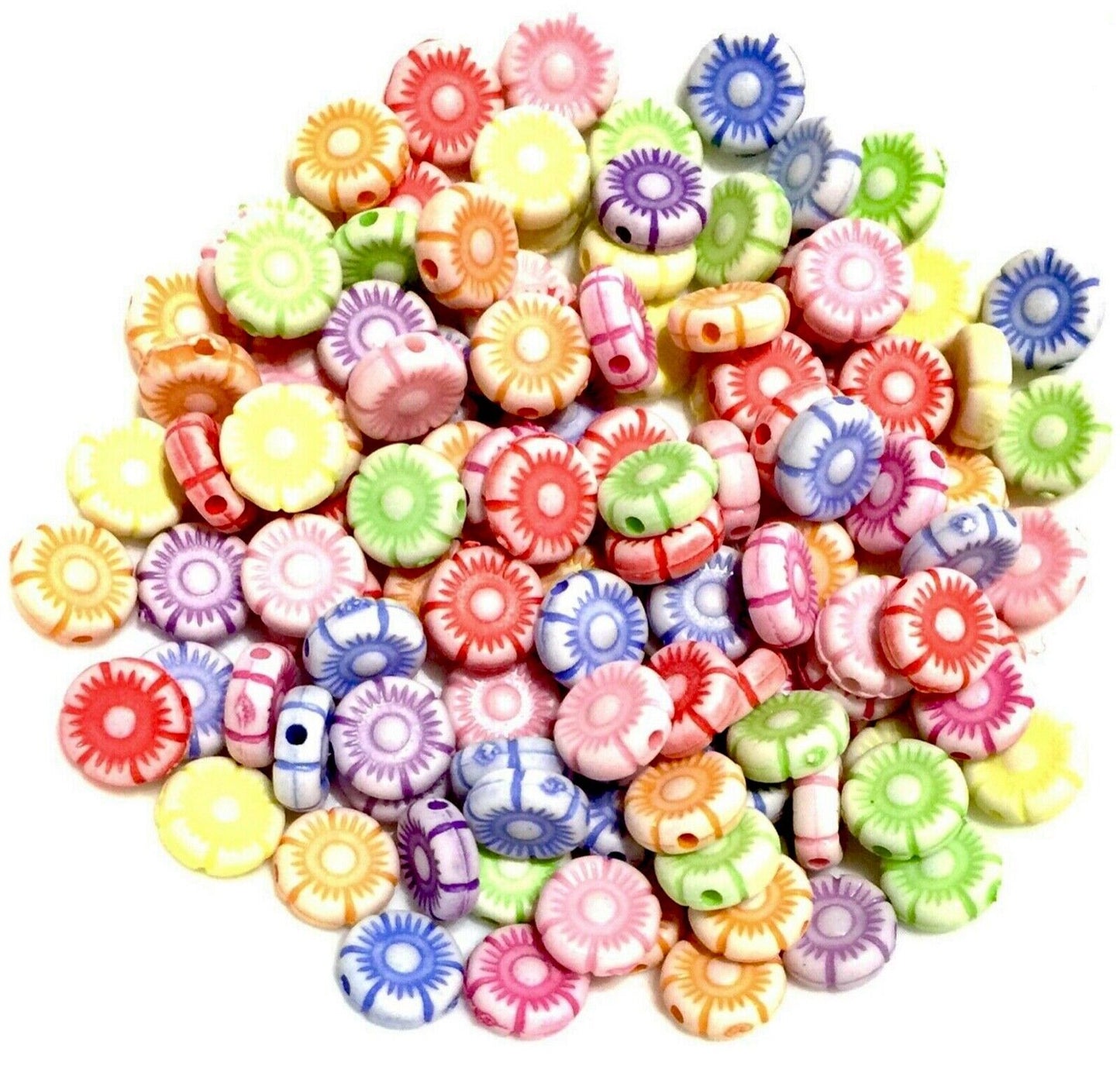 100 pcs Flowers and Butterfly Acrylic Charm and Beads - Pick Your Design