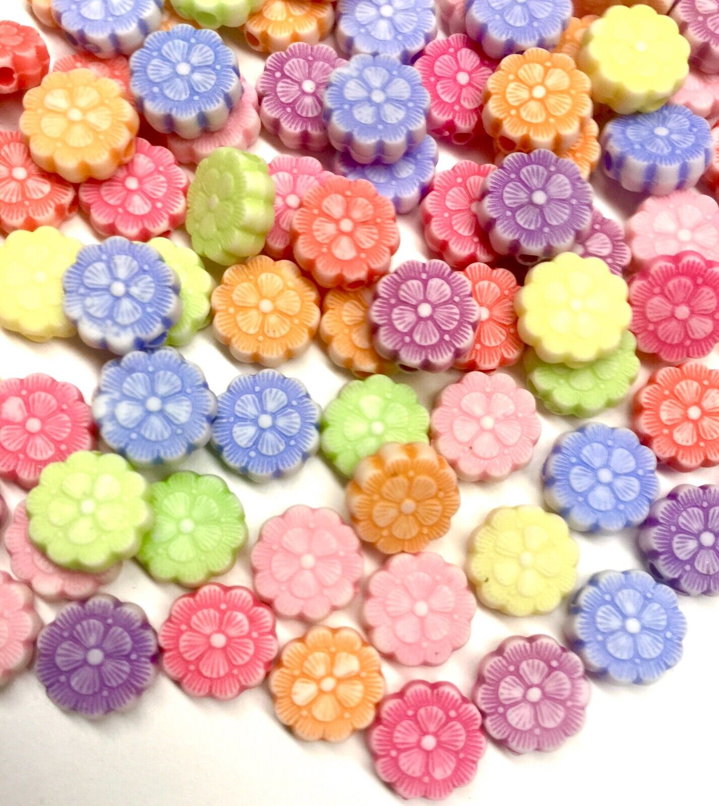 100 pcs Flowers and Butterfly Acrylic Charm and Beads - Pick Your Design