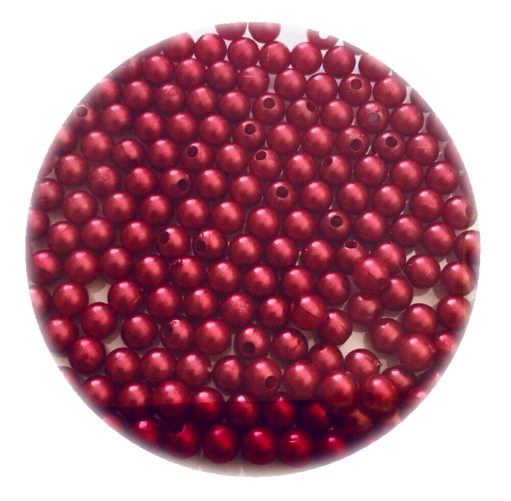200x Acrylic 6mm Faux Pearl Beads - Choose Your Colour
