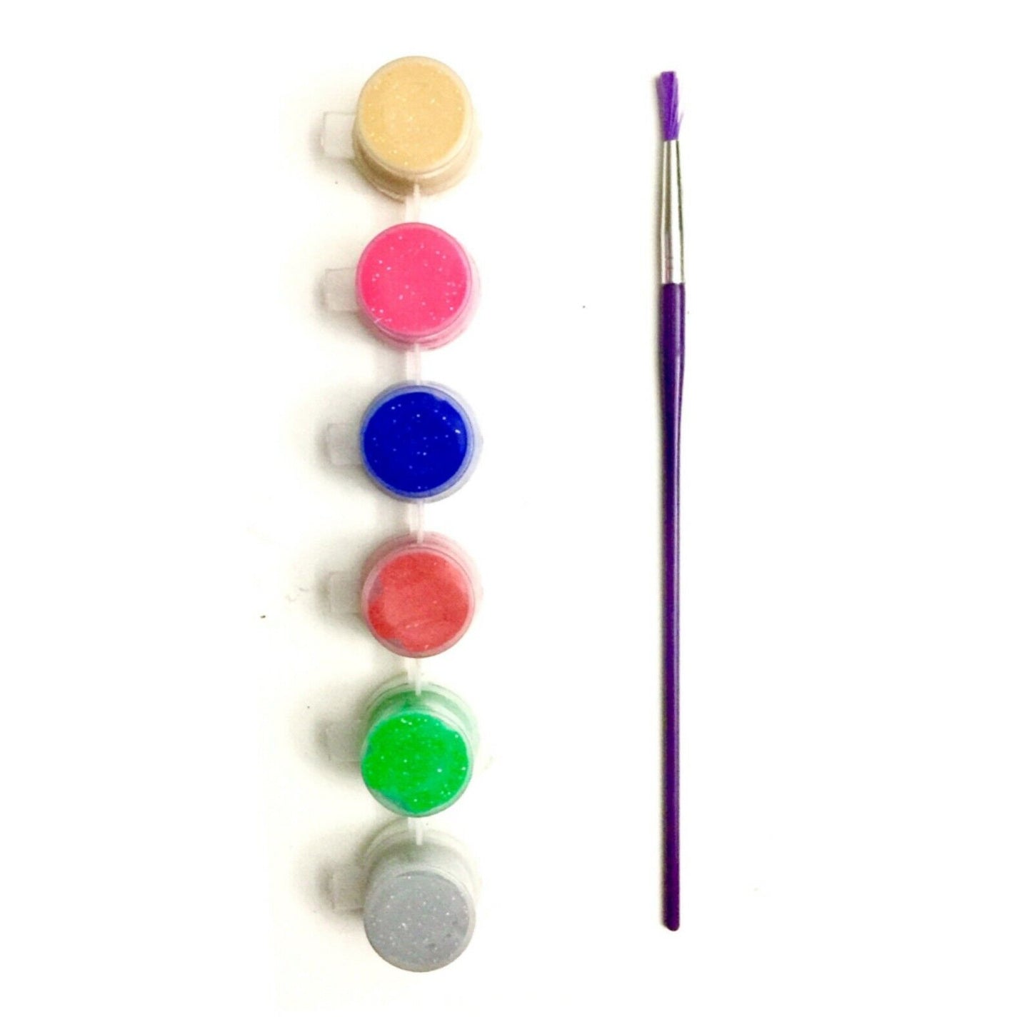 1x Set of 6 Mini Ready Mix Paint Pots w/ Brush - Pick you Colour Theme