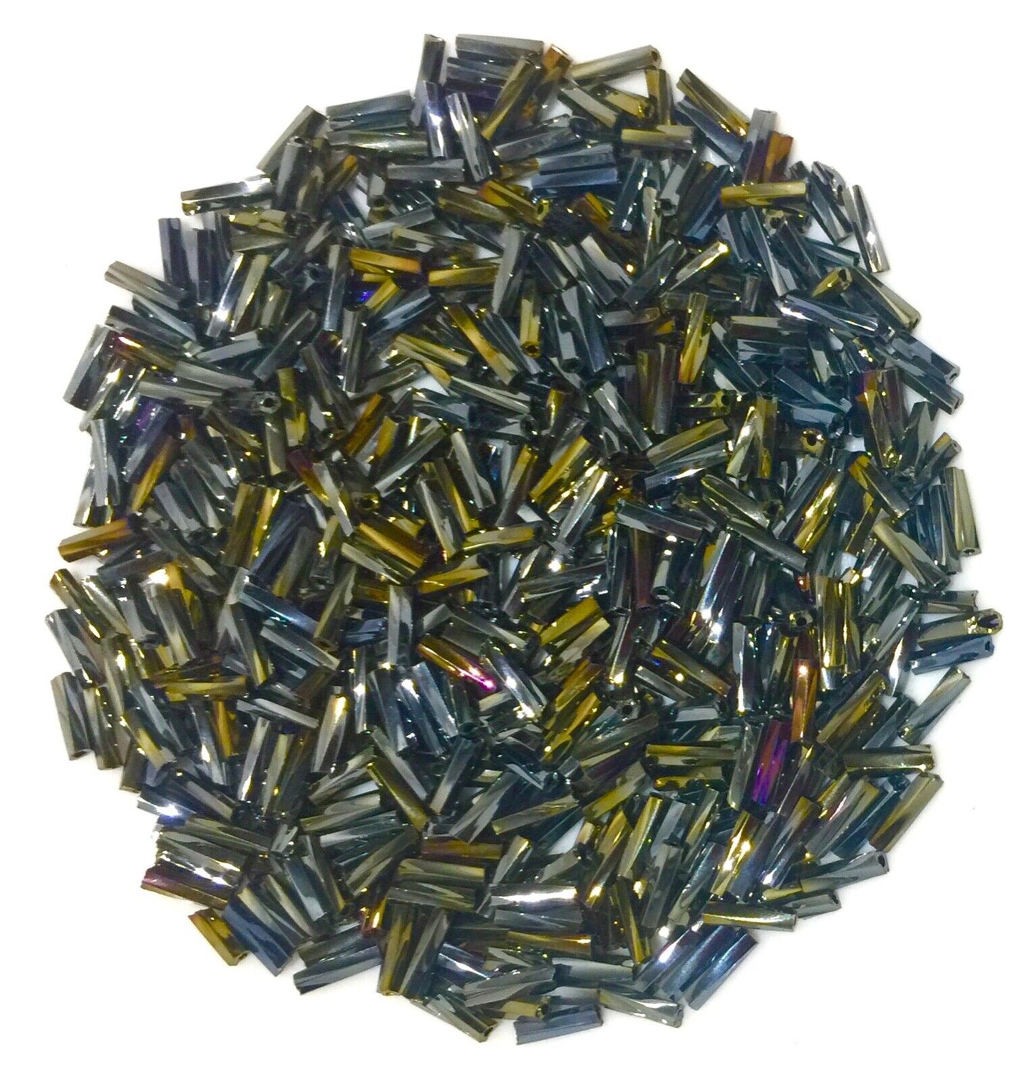 650+ Twisted Spiral 6mm Bugle Tube Glass Seed Beads - Pick Your Colour