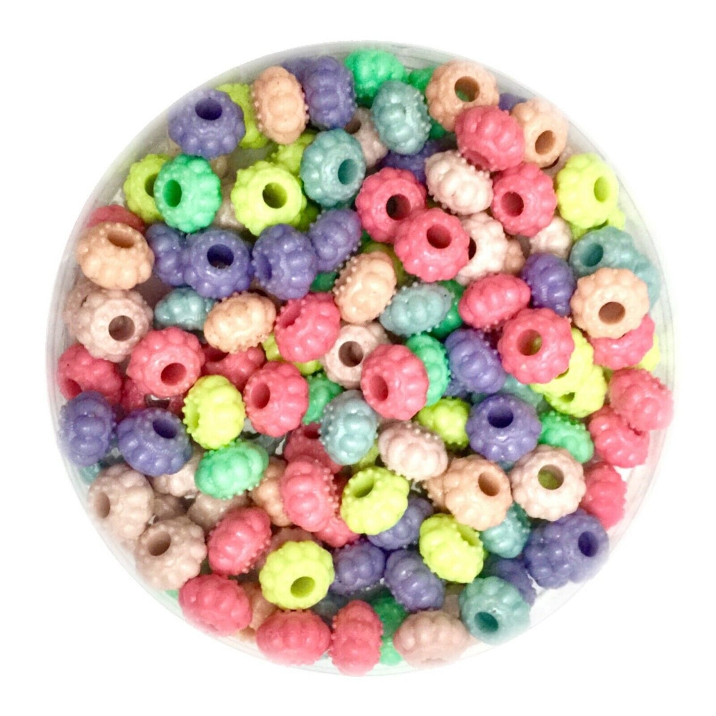 100x Mix Coloured Mix Style Large Hole Fancy Beads - Choose your Style