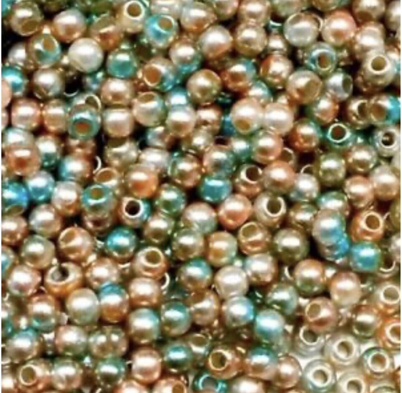 1000x Tiny 3mm Rainbow Mermaid Faux Pearl Beads for Jewellery Craft Making