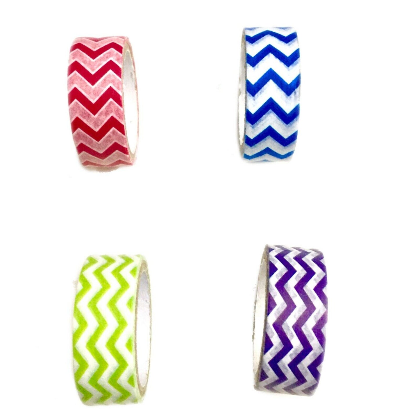 4x Roll Multi Colour 3mx4 15mm Patterned Washi Tape
