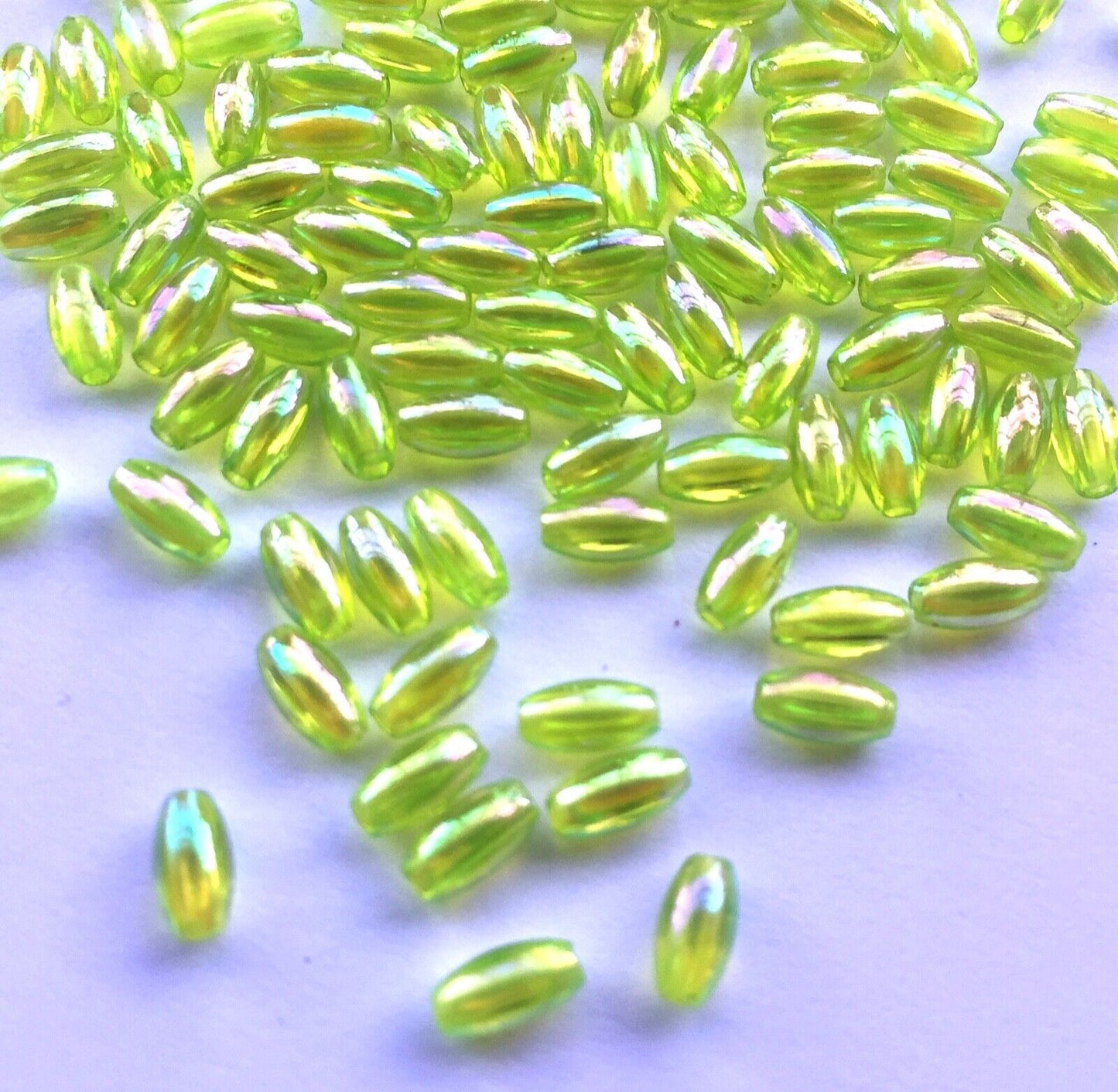 500 pcs Small Rice Pearl 6mmx3mm Acrylic Beads for Jewellery and Sewing Craft