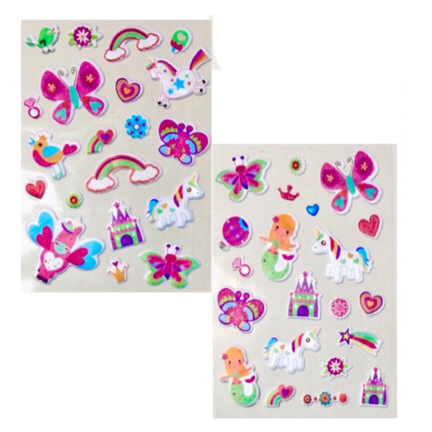 2x Sheet Multi Design 21x15cm 3D Puffy Sticker - Choose Your Design