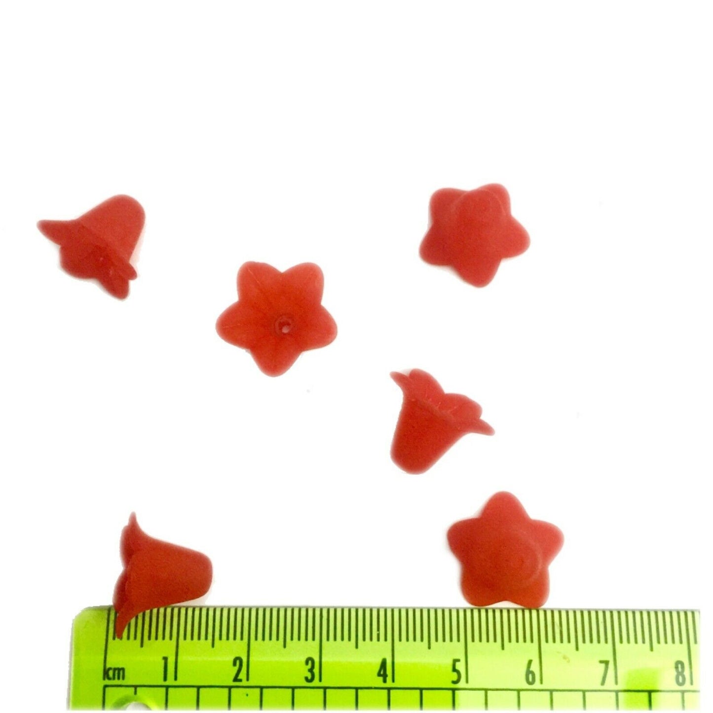 30x Large Frosted or Opaque Acrylic Flower Bead Caps 17x12mm - Pick Your Colour