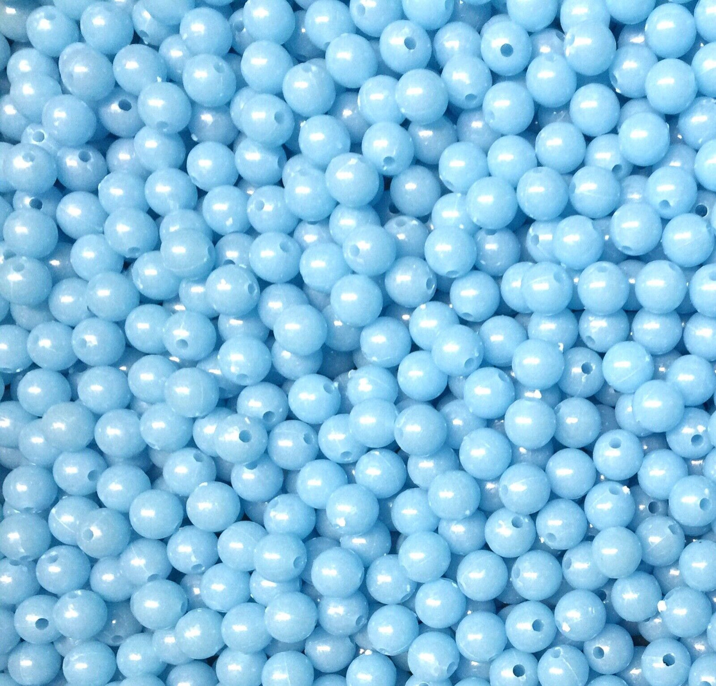 100x Multi Colour 8mm Glow in the Dark Beads for Crafts