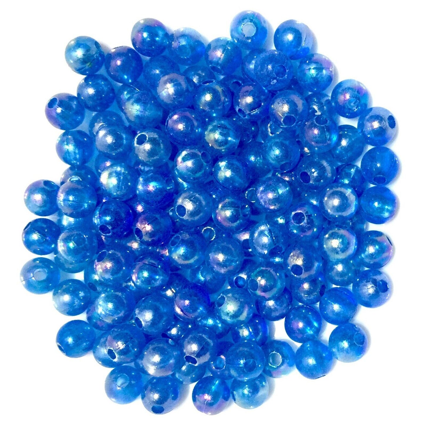 100x Acrylic 8mm Iridescent Coloured Beads - Choose Your Colour