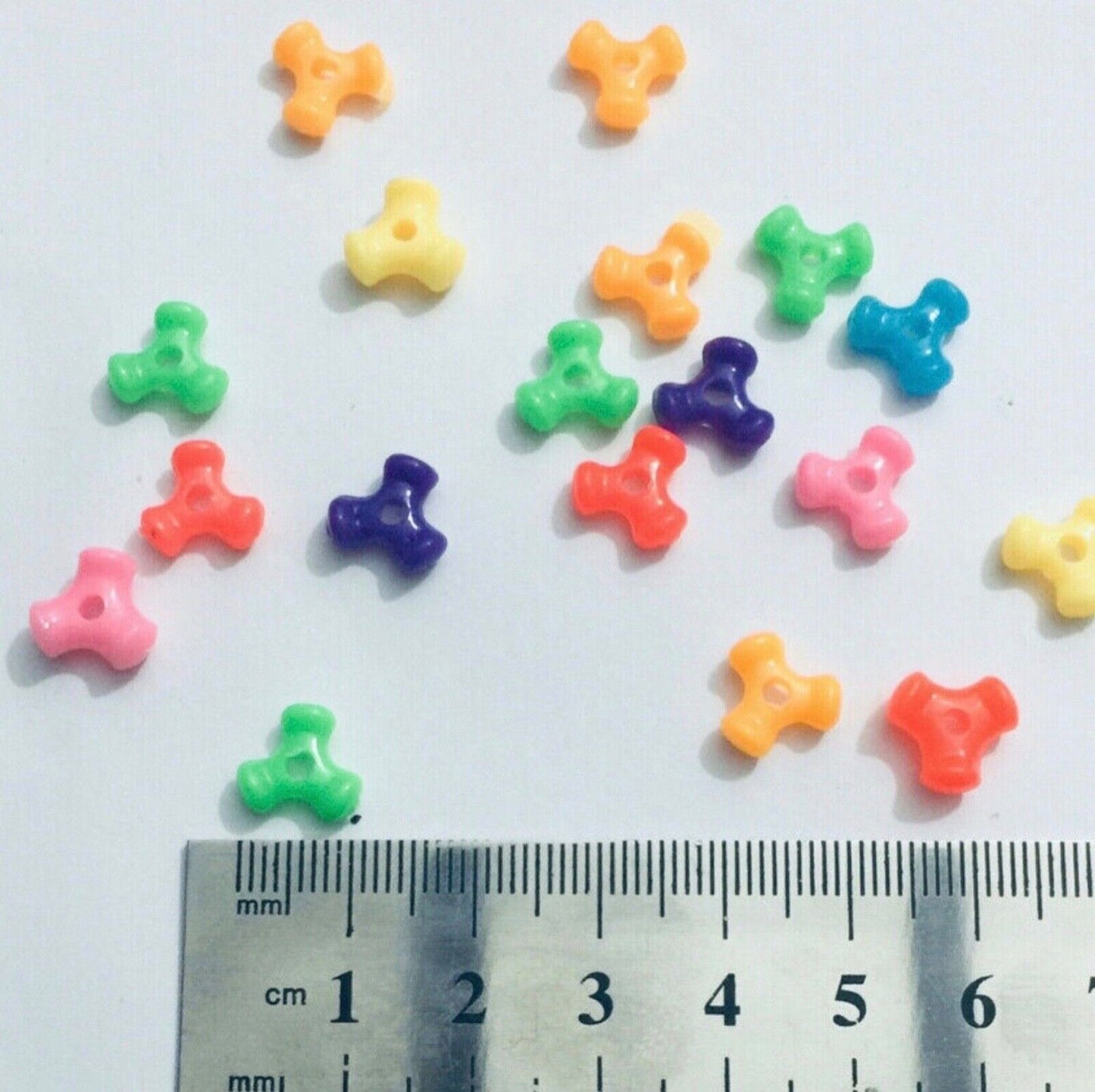 200x Mix Coloured 10MM Tri Beads - Pick Your Colour
