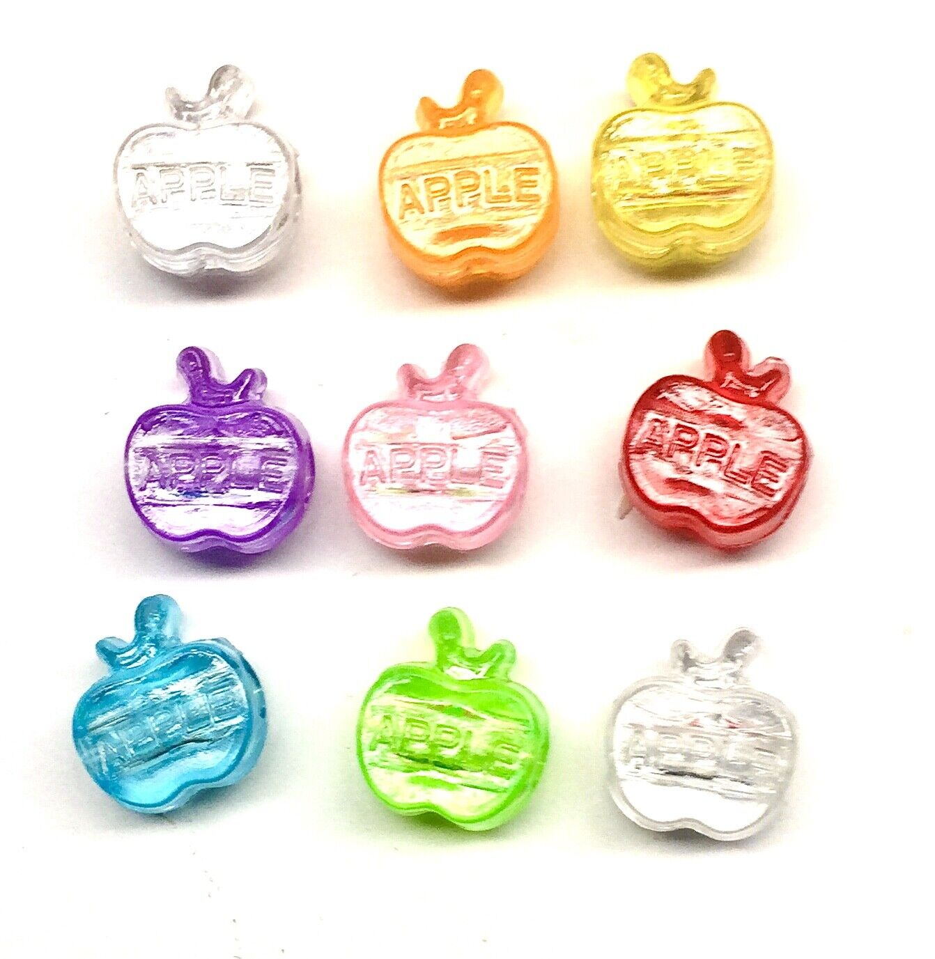 100x Large Hole Crystal Acrylic Multicolour Beads - Choose your Shape