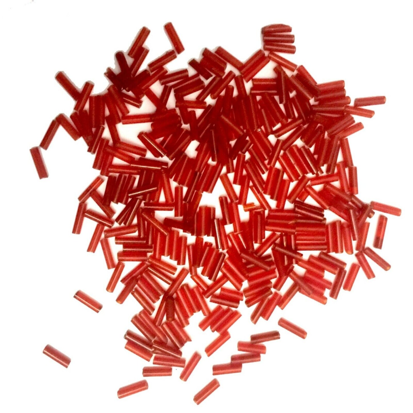 1100+ Bugle Glass 6.5-7.5mm Tube Seed Beads - Choose Your Colour
